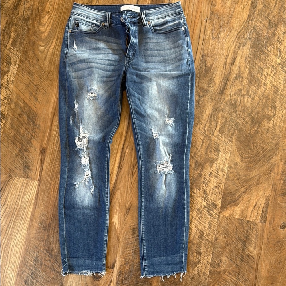 KanCan Distressed Skinny Jeans Medium Wash